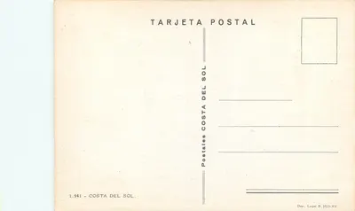 Costa del Sol — Carta postal panorâmica — Postales Costa del Sol, n° 1.941 — Verso
