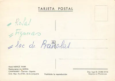 Hotel Mercé Park — Restaurante La Noria — Lago de Banolas — Figuera, Gérone, Espanha — Verso