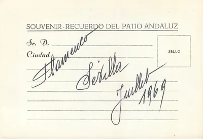 Festa de flamenco — Pátio Andaluz — Séville — Verso