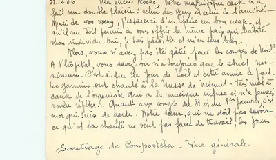 Santiago de Compostela — Ogólny widok — Wydawca nieznany, numer serii nieodczytelny — Rewers
