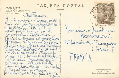 Cala de Vacas — Costa Brava — S'Agaró — Série I, N° 2109 — A. Fabregat — Rewers