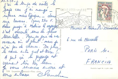 Lequeitio (Biskajia) — Widok lotniczy — Wydawca: 'Paisajes Españoles' n°7191 — Rewers