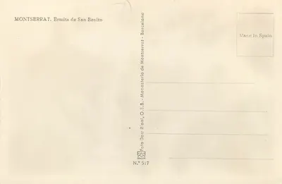 Montserrat — Ermita de San Benito — Foto Dom Ripol, nr 517 — Rewers