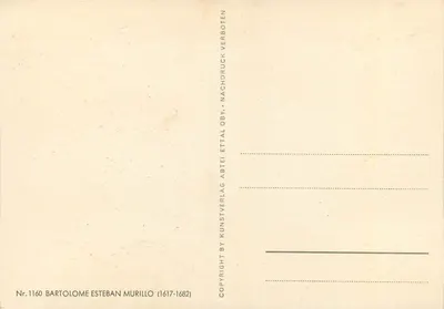Santa Maria in gloria — opera di Murillo — editore Kunstverlag — Verso