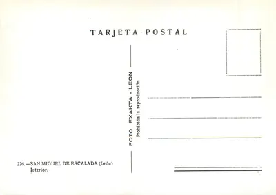 San Miguel de Escalada — Interior — Exakta (série 226) — Verso