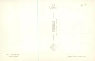 Katedra — Gérone — wydawca FISA, nr 35 — Rewers