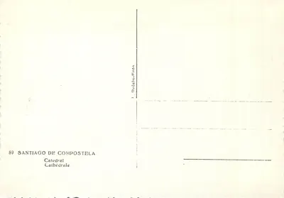Santiago de Compostela — Catedral — editor L. Roisin-Foto, n° 89 — Verso