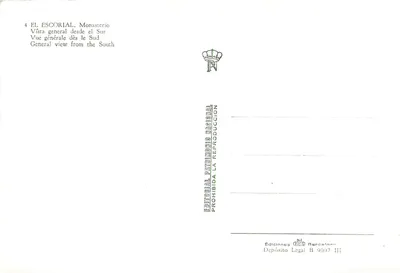 El Escorial — Mosteiro — Editorial Patrimonio Nacional — Verso