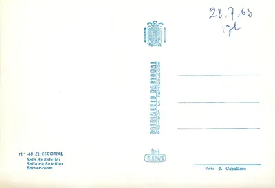 Sala de Batallas — El Escorial — Patrimonio Nacional, N° 48 — Verso