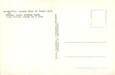 Madryt — Façada Północna Palacio Nacional — Garcia Carrabell y Compañía — Rewers