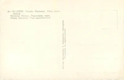 Madrid — Nationaal Paleis — Garcia Garrabella y Compañía — Achterkant
