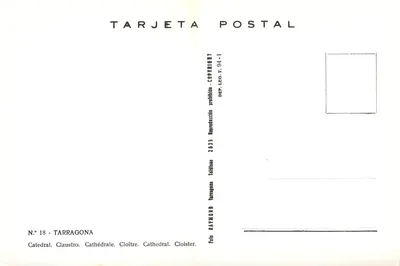 Kloster katedry — Tarragone — Wydawca Raymond, N° 18 — Rewers