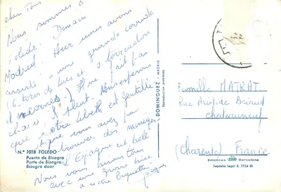 Porte de Bisagra — Toledo — Éditions DOMINGUEZ, n° 1018 — Verso