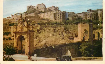 Toledo — Pont de Alcántara — Héliotipia Artística Española, Madrid