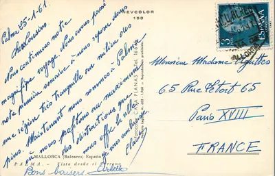 Palma de Mallorca — widok z tarasu — NEVCOLOR 153 — Rewers
