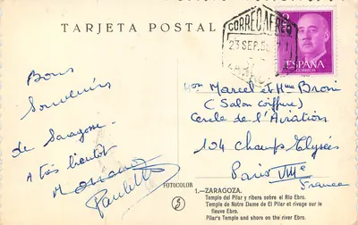 Kaplica Pilara i brzeg rzeki Ebre — Zaragoza — Fotocolor n°1 — Rewers