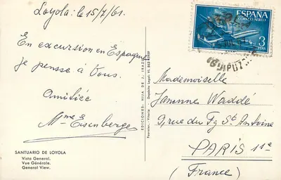Santuario de Loyola — Widok ogólny — Wydawnictwo J. Irazu, VI. 863 — Rewers