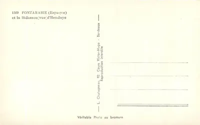 Fontarabie (Espanha) — vista de Hendaye — Editor Elcé — Verso