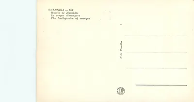 Valencia — 704 — Ogród cytrynowy — Fotografia Penalba — Rewers