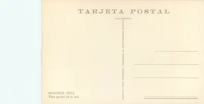 Deyá — Widok częściowy z cale — Tarjeta Postal — Rewers