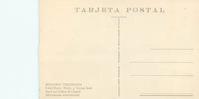 Museu Chopin e George Sand — Piano mallorquino de Chopin (oficialmente autenticado) — Verso