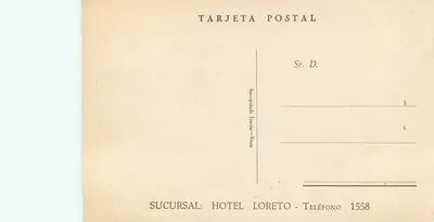 Hotel Roma — Cádiz — editor não visível — Verso