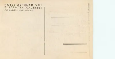 Katedra w Plasencji — Drzwi Alfonse VIII — Hotel Alfonso VIII Plasencia (Caceres) — Rewers