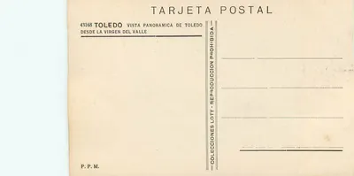 Toledo — widok panoramiczny z Virgen del Valle — Coleciones Loty — Rewers