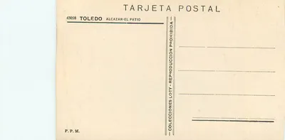 Toledo — Alcazar-el Patio — Coleções Loty, n° 43058 — Verso