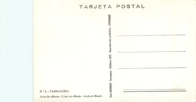 Arc de Barà — Tarragone — Wydawca Raymond, nr 2635 — Rewers