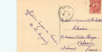 Gabès - Ras-El-Oued — widok palmierni i strumienia — wydawca ARA, n°49 — Rewers