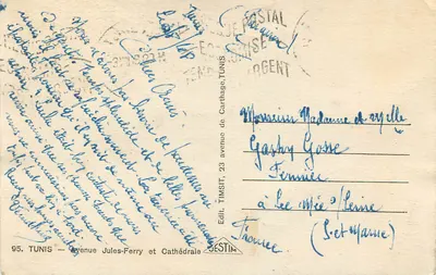 Katedra w Tunisie — Aleja Julesa-Ferry — Wydawca JESTIM — Rewers