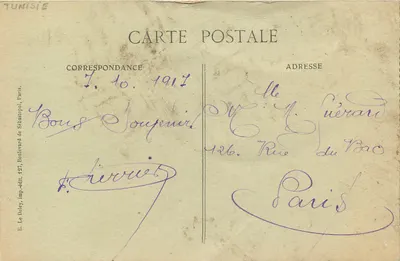 Guerra 1914-15-16-17... Environs de MONASTIR — Inglês em KUKUS — Visé, Paris N° 1626 — Verso