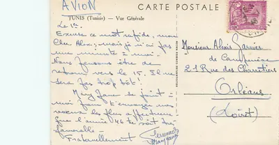 Tunis (Tunisja) — Ogólny widok — Heliografika Comber MACON — Rewers