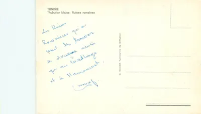 Thuburbo Majus — Ruiny rzymskie — C. Tunisian Society for Diffusion — Rewers