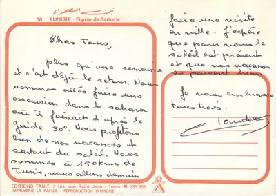 Figuier de Barbarie — Tunezja — Éditions Tanit — Rewers