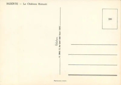 BIZERTE — Zamek Rzymski — Wydawca Codichem, nr 200 — Rewers