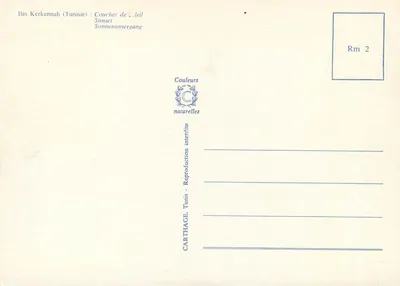 Wyspy Kerkennah (Tunisja) — zachód słońca — Cartathage, Tunis — Rewers