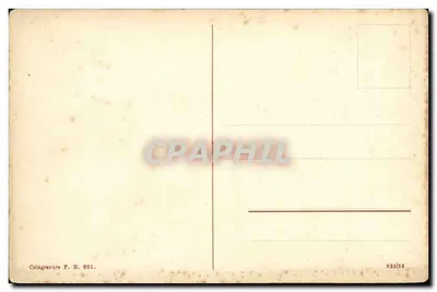 Genf - L'Île Rousseau und der Mont-Blanc — Colagrawute P. H. 801 — Rückseite