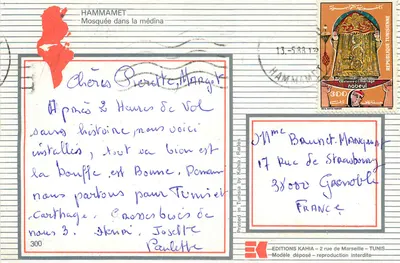 Hammamet — widok medyny i twierdzy — Éditions Kahia — Rewers