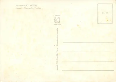 Rezydencja EL. SHEMS — Skanès - Monastir (Tunisja) — Spółka CARATHAGE, Tunis — Rewers