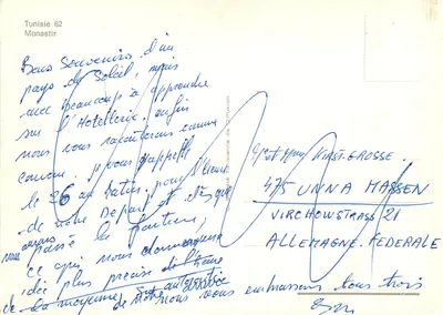 Monastir — Biała świątynia na porcie — Wydawnictwo Tunezyjskie Dyfuzji — Rewers