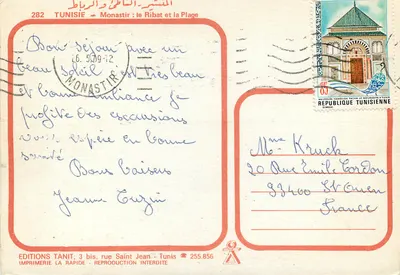 Monastir: Ribat i plaża — Wydawnictwo Tánit, nr 282 — Rewers
