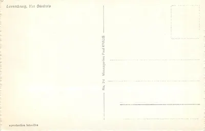 Luxemburgo, Vista Geral — Messageries Paul Kraus, Número 24 — Verso