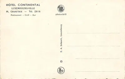 Hôtel Continental — Luxembourg-Ville — photothill — Rewers