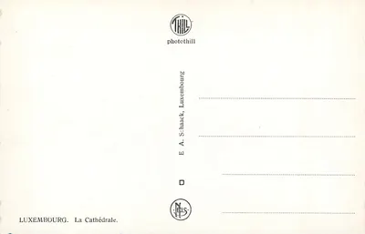 Luxemburgo — A Catedral — photothill — Verso