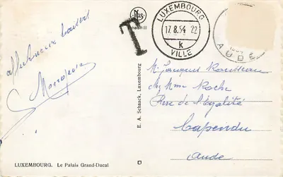 Luxemburg — Pałac Królewski — E. A. Schlaack — Rewers