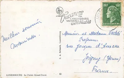 Luxembourg — Pałac Wielkiego Książęta — E. A. Schack, Luksemburski — Rewers
