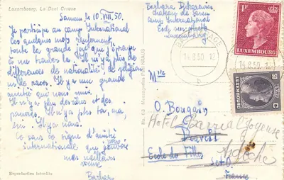 A Dente Creusa — Castelo de Saven — Messageries Paul Kraus — Verso