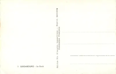 Luxemburgo - Le Bock — S. Denaler, Edição Le Bock — Verso
